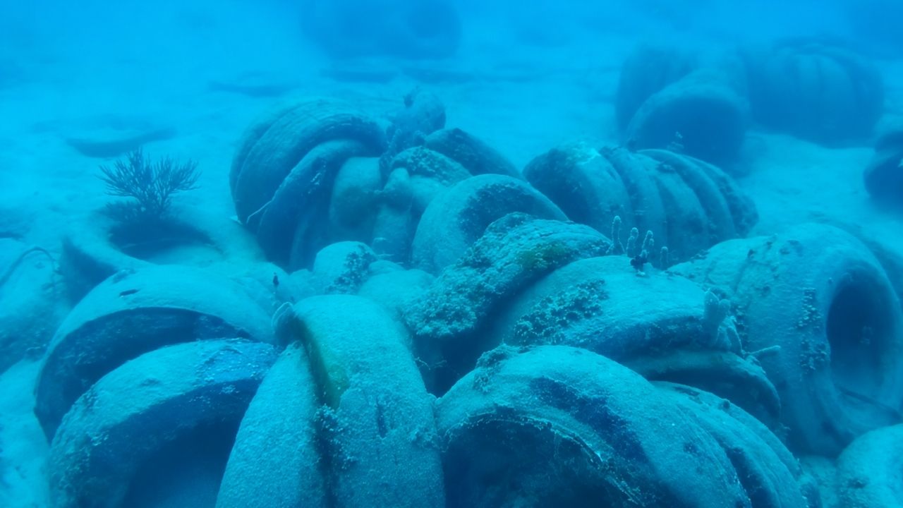 Tires in the ocean in Fort Lauderdale become a failed artificial reef, hit corals, and lead to cleanup.
