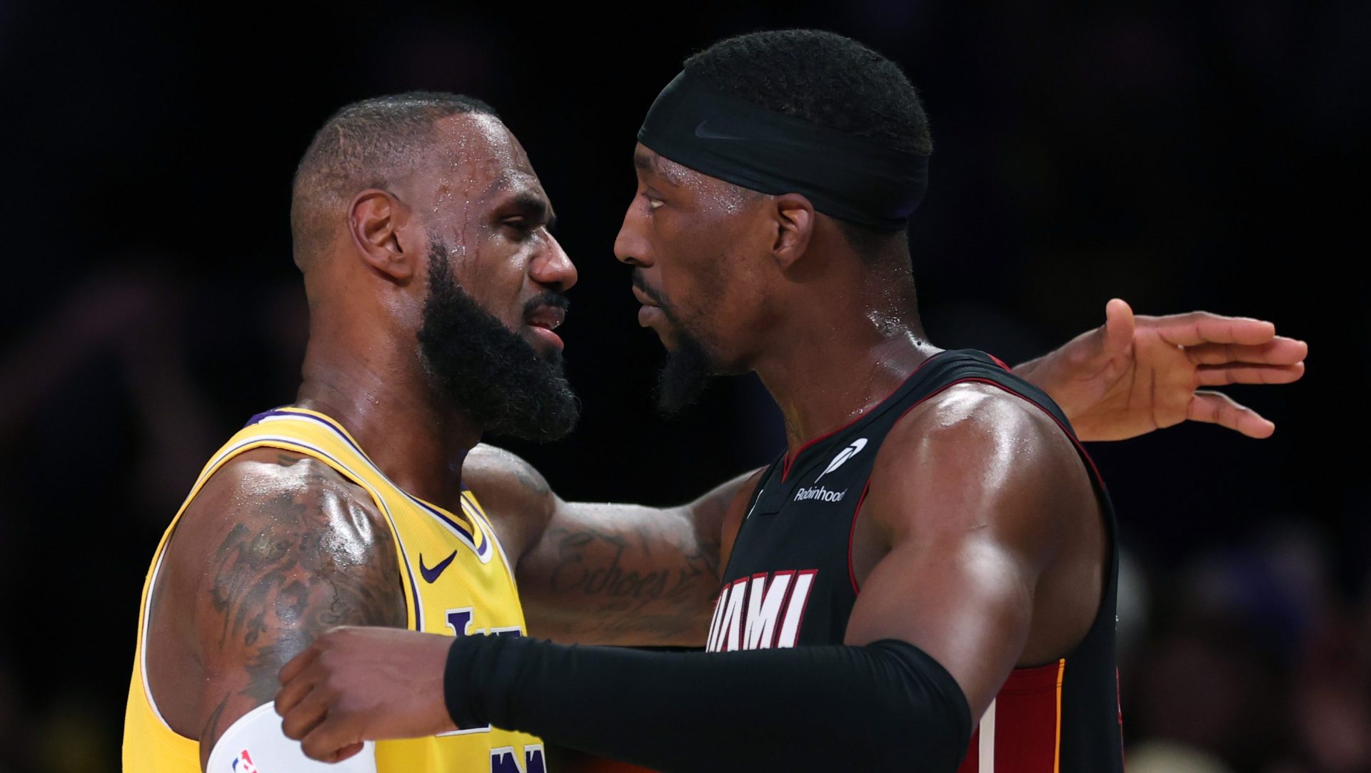 LeBron James, Bam Adebayo, Heat
