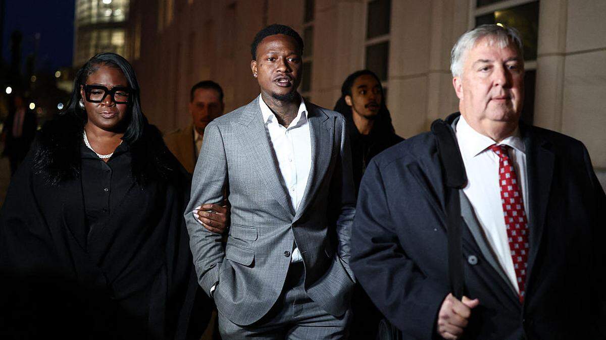 NBA player Terry Rozier (C) leaves with his lawyers after his arraignment hearing at Brooklyn Federal Court on charges tied to illegal sports betting and poker game schemes on December 8, 2025 in New York City. NBA player Terry Rozier (C) leaves with his lawyers after his arraignment hearing at Brooklyn Federal Court on charges tied to illegal sports betting and poker game schemes on December 8, 2025 in New York City.