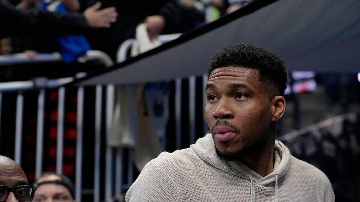 Giannis Antetokounmpo #34 of the Milwaukee Bucks walks off the court after the Bucks defeated the Brooklyn Nets at Fiserv Forum on April 10, 2026 in Milwaukee, Wisconsin. Giannis Antetokounmpo #34 of the Milwaukee Bucks walks off the court after the Bucks defeated the Brooklyn Nets at Fiserv Forum on April 10, 2026 in Milwaukee, Wisconsin.