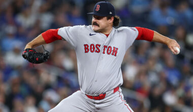 TORONTO, ON - APRIL 28: Payton Tolle #70 of the Boston Red Sox pitches during a game against the Toronto Blue Jays at Rogers Centre on April 28, 2025 in Toronto, Ontario, Canada. (Photo by Vaughn Ridley/Getty Images)