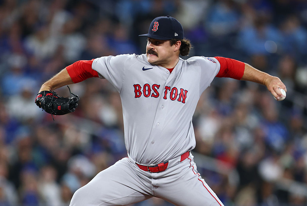 TORONTO, ON - APRIL 28: Payton Tolle #70 of the Boston Red Sox pitches during a game against the Toronto Blue Jays at Rogers Centre on April 28, 2025 in Toronto, Ontario, Canada. (Photo by Vaughn Ridley/Getty Images)