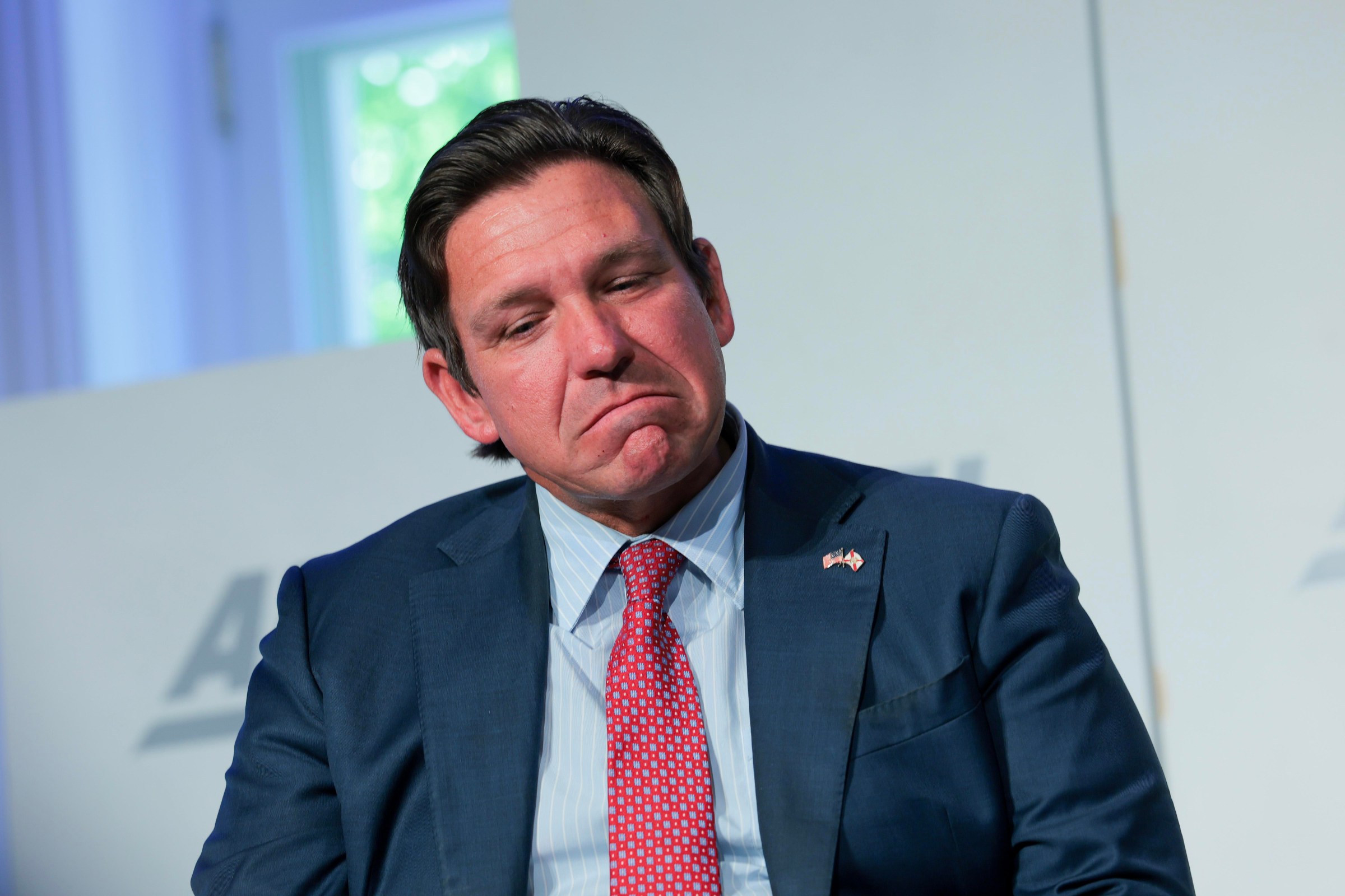 Ron DeSantis speaks during an event
