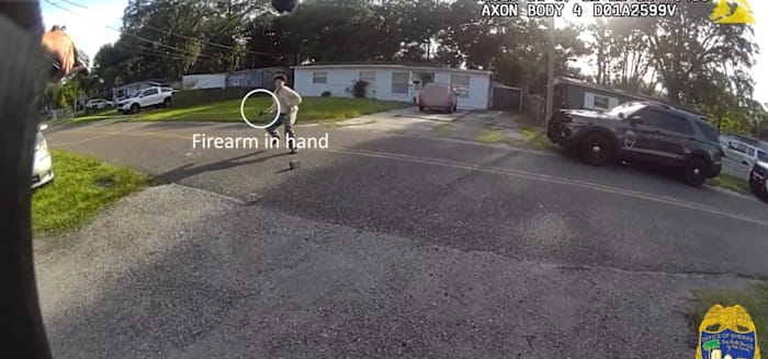 Bodycam shows police confrontation with armed suspect during domestic violence call at Southside home