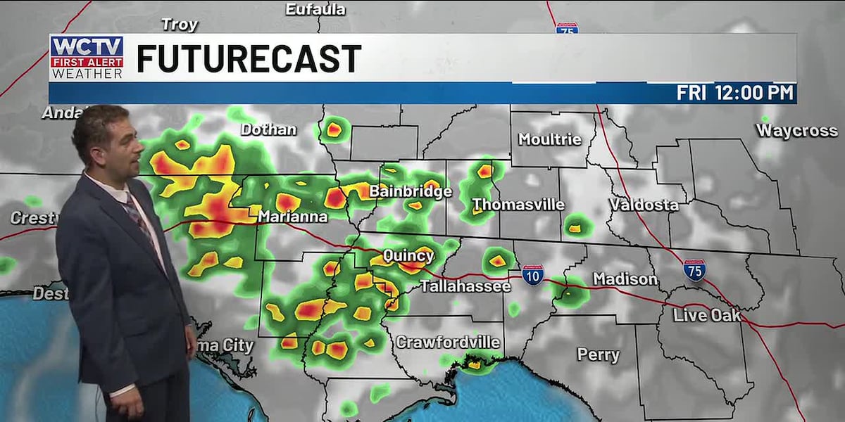 Rain to wrap up the week, turning HOT this weekend for Tallahassee, the Big Bend and South Georgia