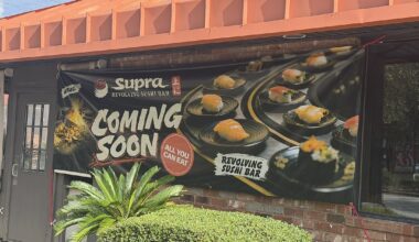 Supra Revolving Sushi Bar preparing to open in Tinseltown