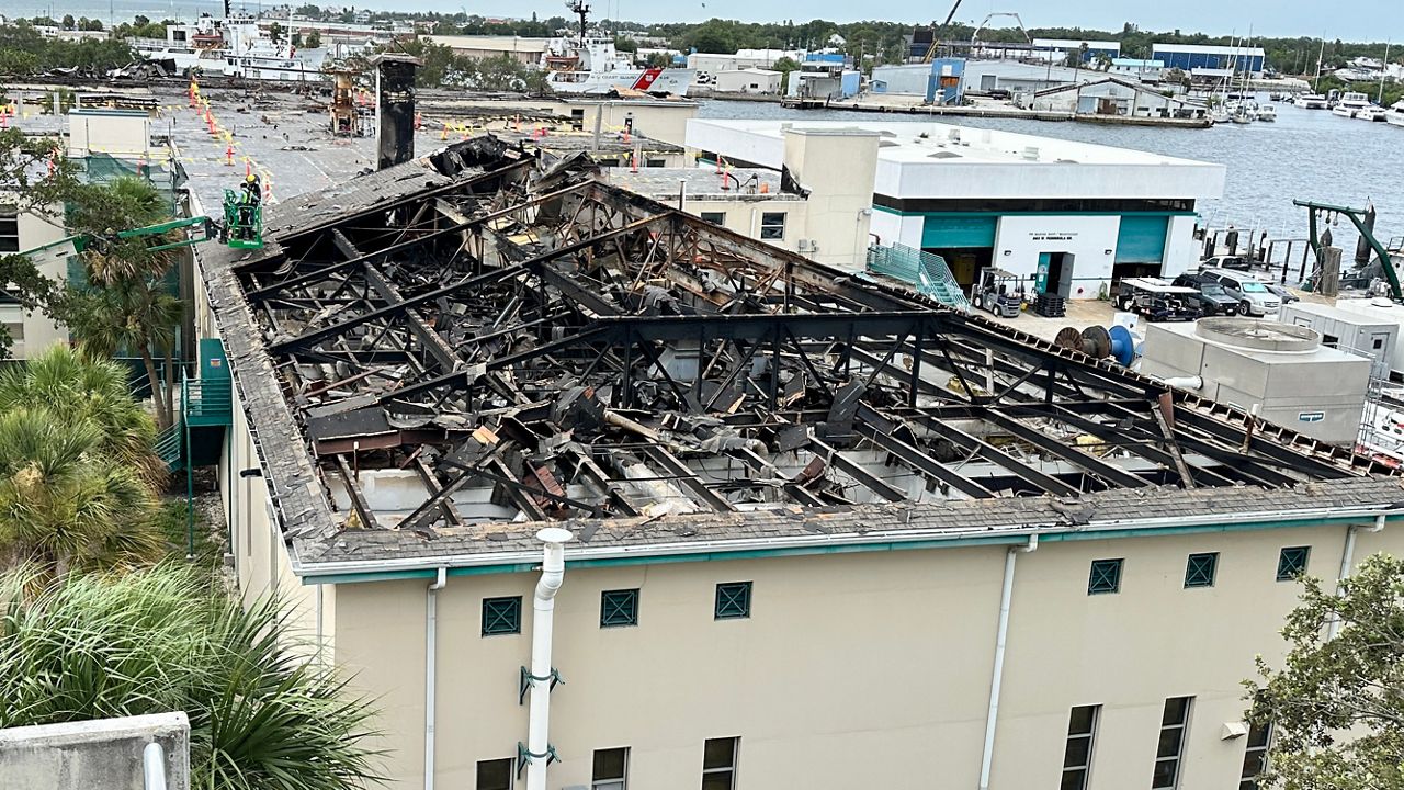 More samples than expected have been recovered from the College of Marine Science Lab on the University of South Florida St. Petersburg campus which was destroyed by a large fire last month. (Spectrum News/Josh Rojas)
