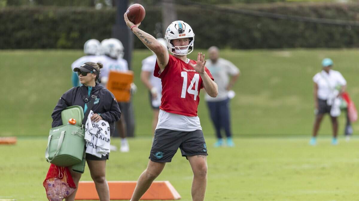 Dolphins Quinn Ewers ‘not too worried’ about being QB1