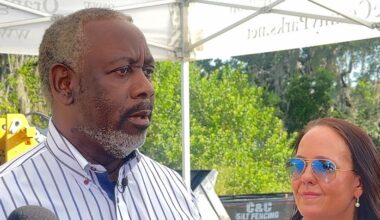 Orange County Mayor Jerry Demings and District 1 Commissioner Nicole Wilson respond to DOGE audit plans earlier this year. (Spectrum News/Massiel Leyva)