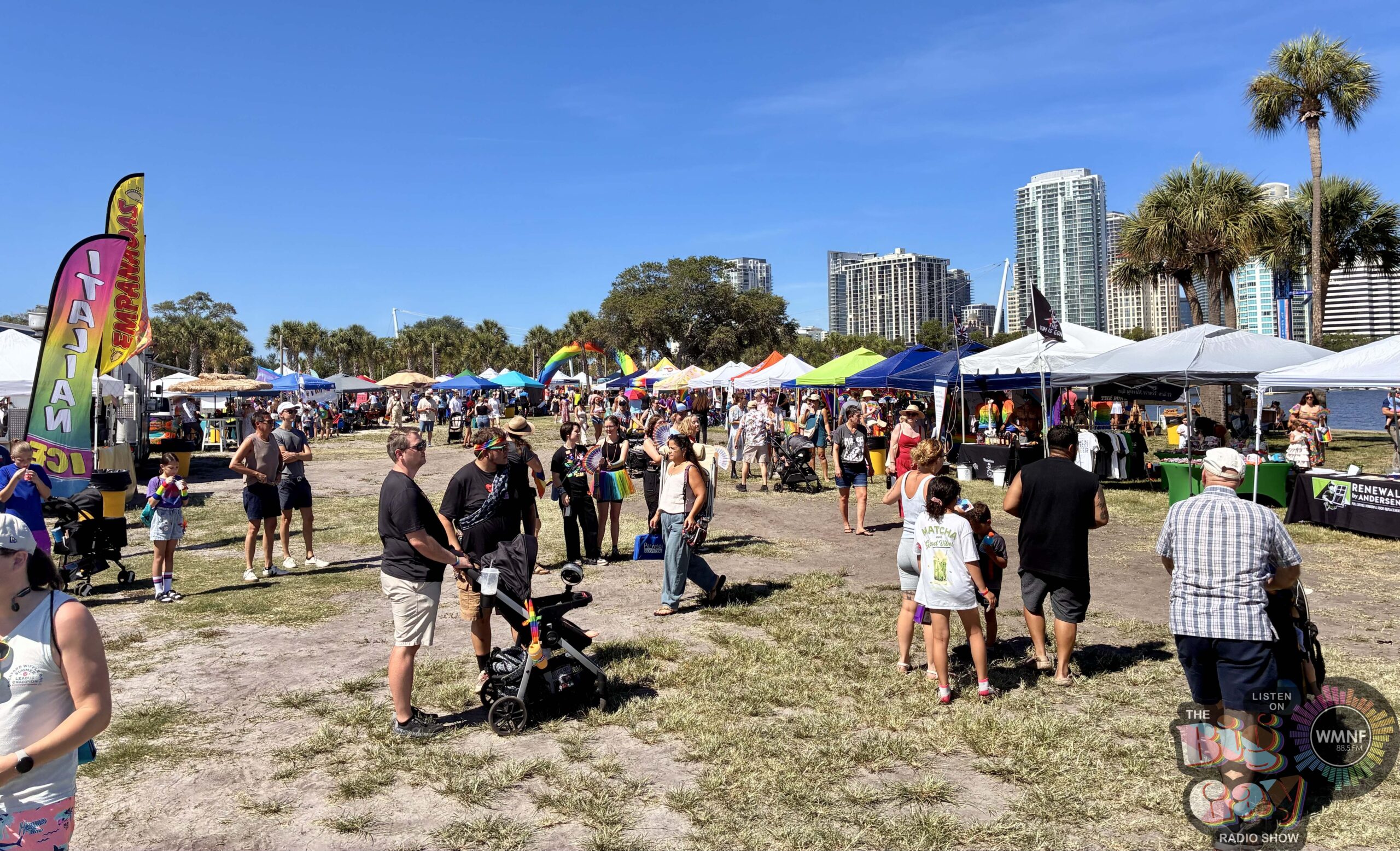 Attendees watch as various performers take the stage during St. Pete Pride's Youth and Family Day.