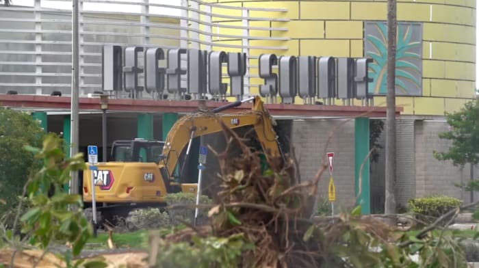 What’s happening with the Regency Square Mall? Fence and construction equipment surrounds site