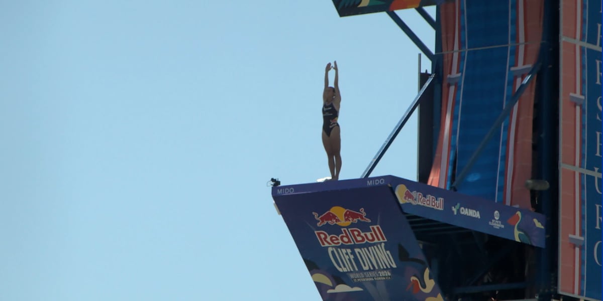 The best high divers in the world ‘drop in’ on the St. Pete Pier for the Red Bull Cliff Diving World Series