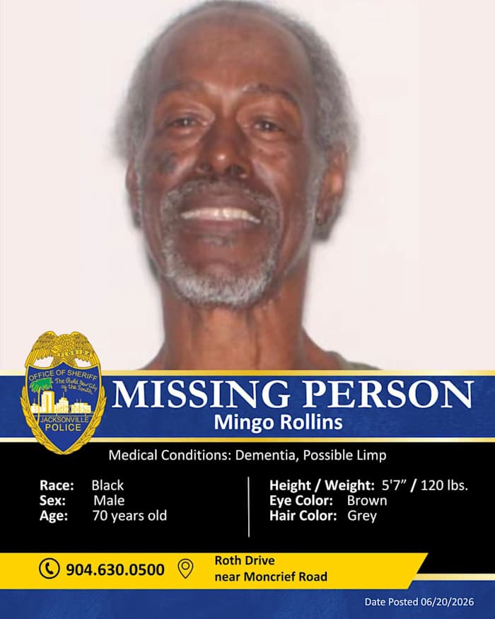 JSO searching for missing 70-year-old man with dementia