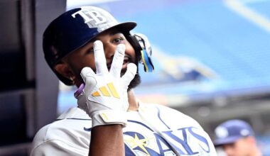Caminero tied a franchise record with his three home runs and registered his sixth career multi-homer game and second this season. (AP PHOTO)