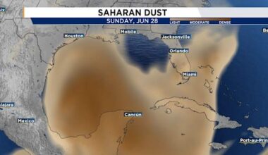 A great big Saharan dust plume heading toward Florida. Here’s what it means for your weekend