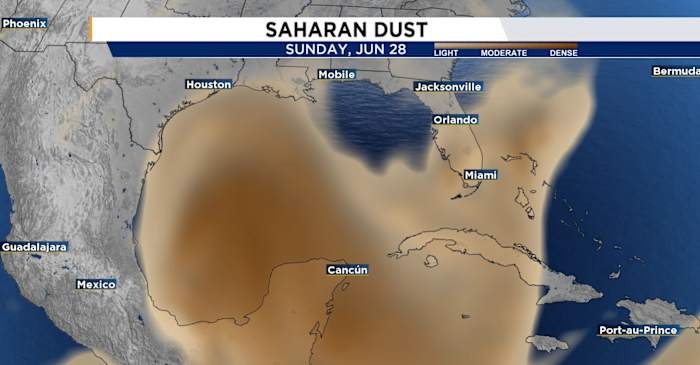 A great big Saharan dust plume heading toward Florida. Here’s what it means for your weekend