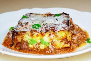 Lasagna al forno. Photo courtesy of Fantini’s Fusion Kitchen
