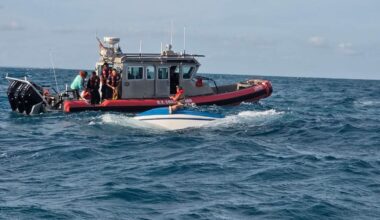 Coast Guard saves three from overturned boat in Florida Keys