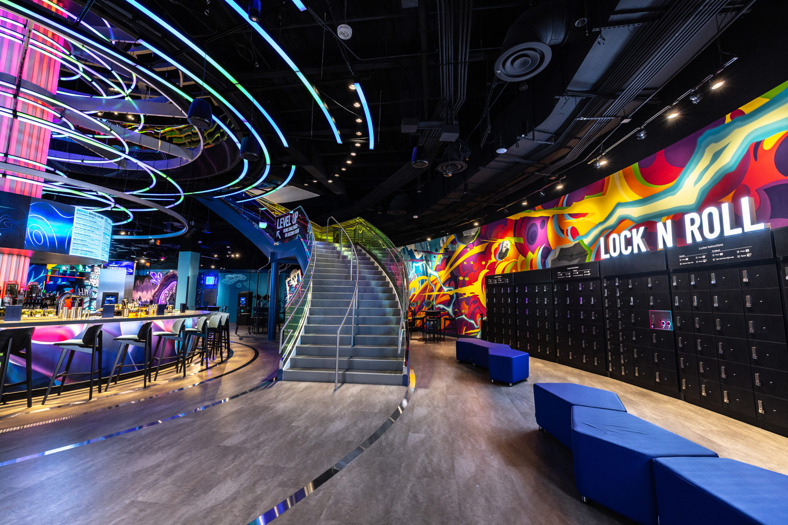 Most games last approximately one to four minutes and accommodate groups of two to six people. Guests are free to attempt the challenges in any order and replay them throughout their purchased time.