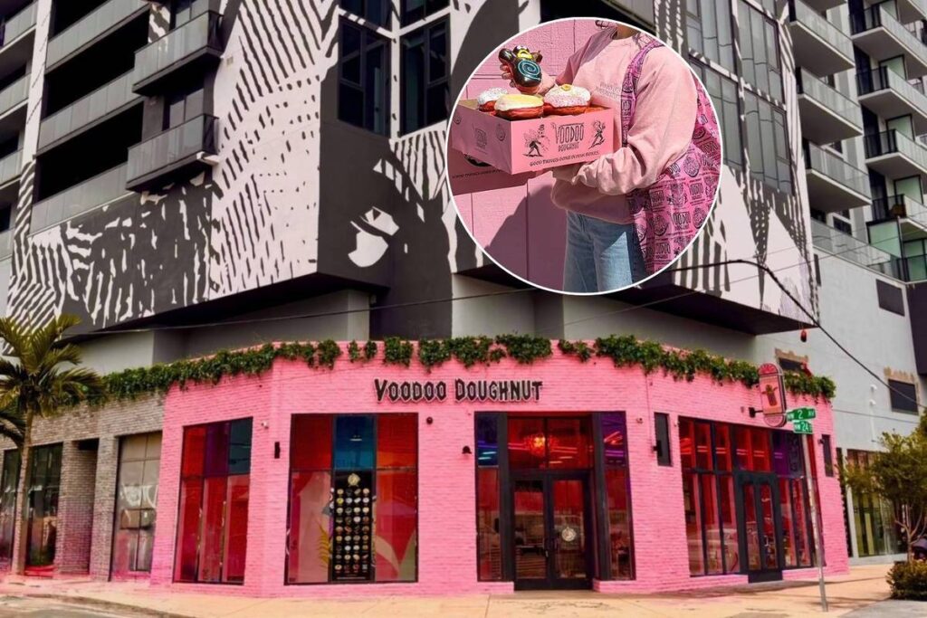 Voodoo Doughnut Wynwood exterior and National Donut Day freebies