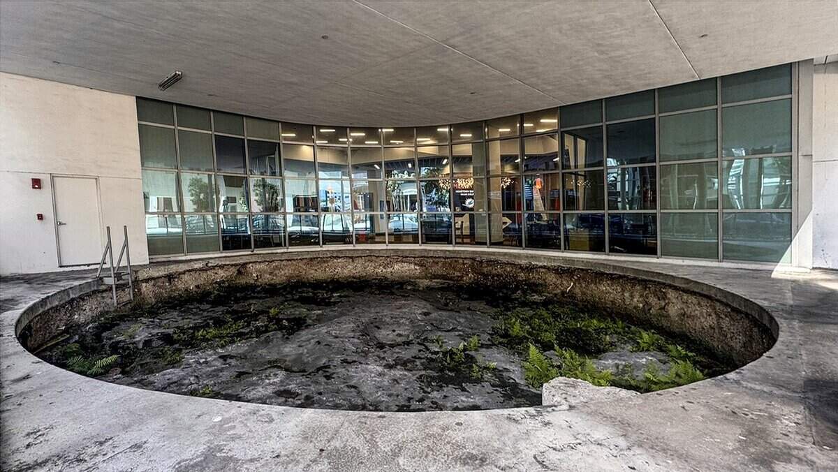 A circular foundation of an ancient Tequesta dwelling is displayed at The Met Square building on Sunday, June 28, 2026, in Miami, Fla. Downtown Miami is home to several sites of significant indigenous historical importance, reflecting the region's deep roots long before the city's modern development.