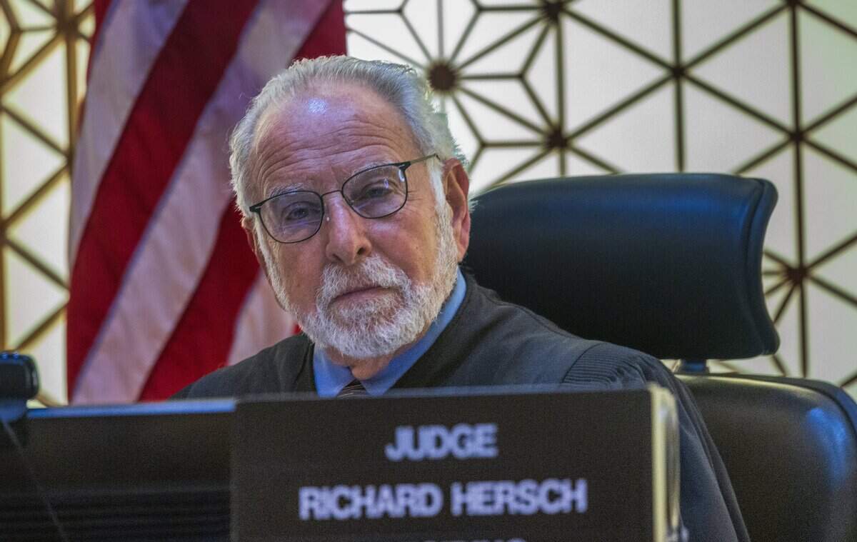 Judge Richard Hersch listens to arguments by lawyers in the case of defendant Xavier Tyson, 15, who is charged as an adult in the rape of a 12-year-old girl in Overtown, during a bond hearing, at Courtroom 4-8 at the Richard E. Gerstein Justice Building, on Friday, June 26, 2026.
