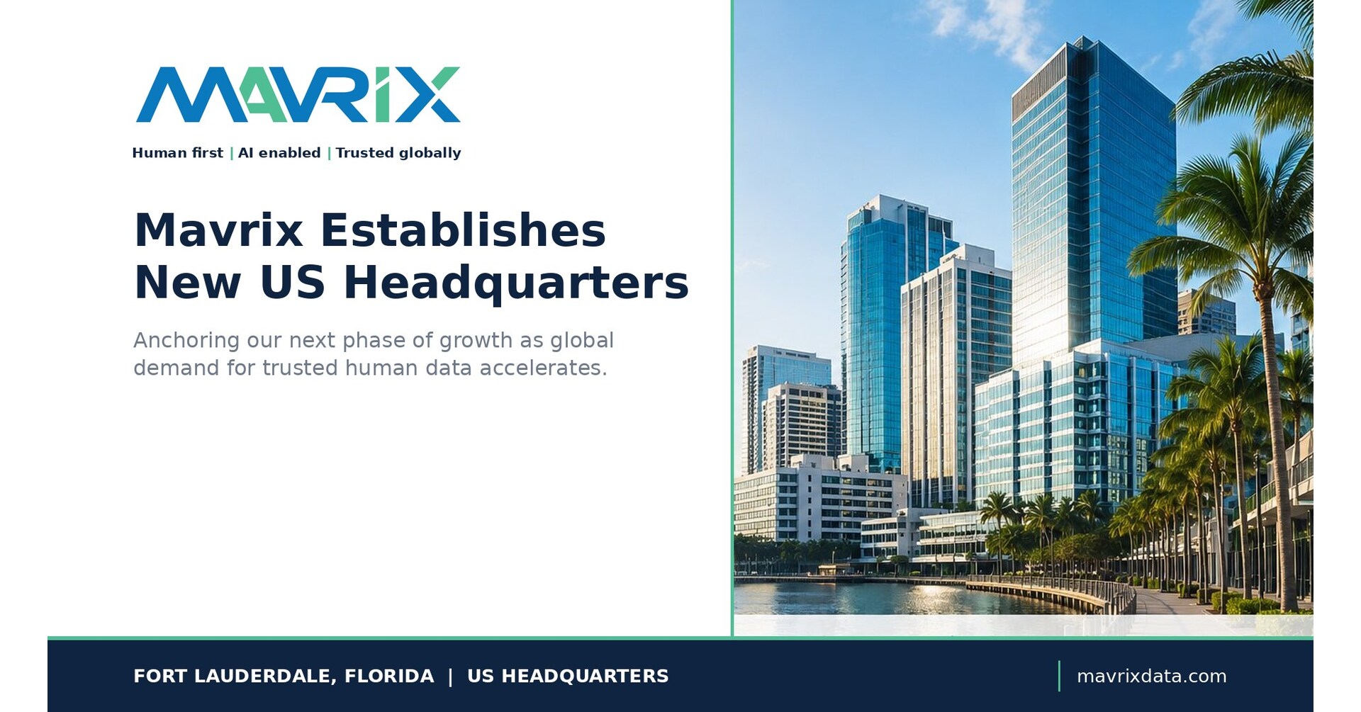 Mavrix Expands North American Presence with New US Headquarters in Fort Lauderdale