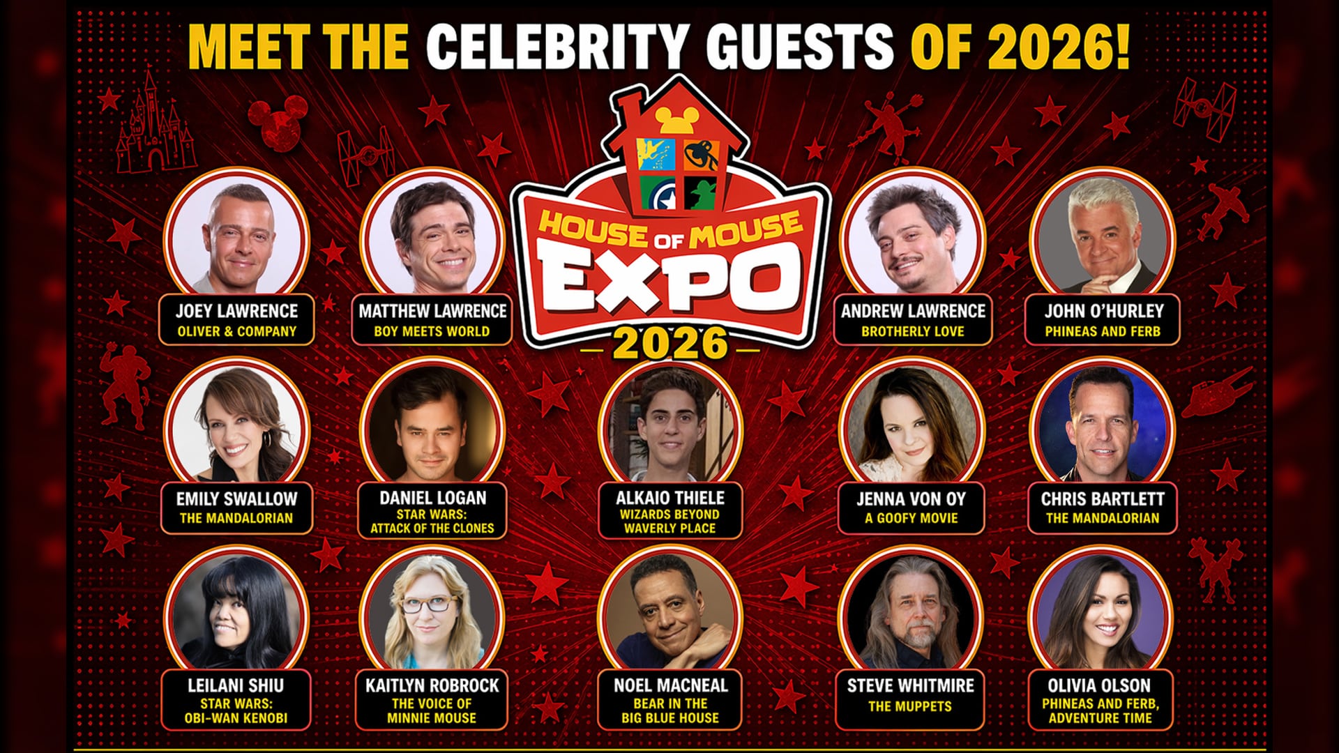Meet the Celebrity Guests of House of Mouse Expo 2026