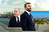 Miami City Hall at 3500 Pan American Drive with David Beckham and Jorge Mas and Miami Freedom Park under construction