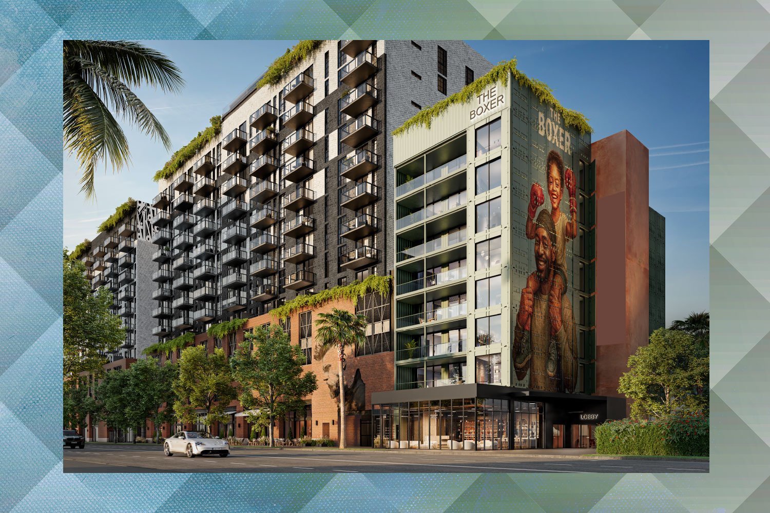 Rendering of The Boxer affordable housing project