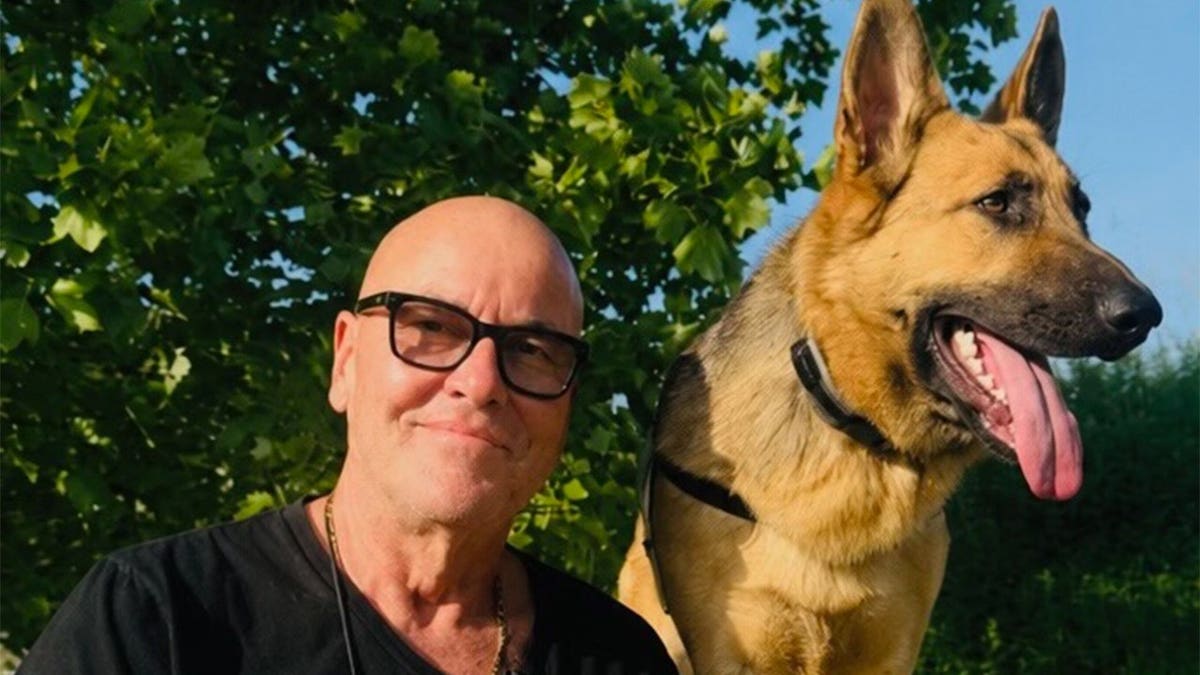 Michael Gould and his dog Sherlock Bones.
