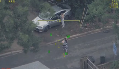 Helicopter footage captures Tallahassee car chase, police still searching for driver