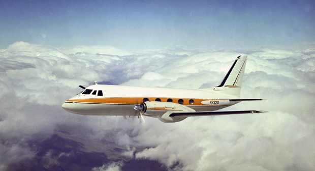 Walt Disney's company plane, a Grumman Gulfstream, was dubbed "Mickey Mouse One." (Courtesy of Disney)