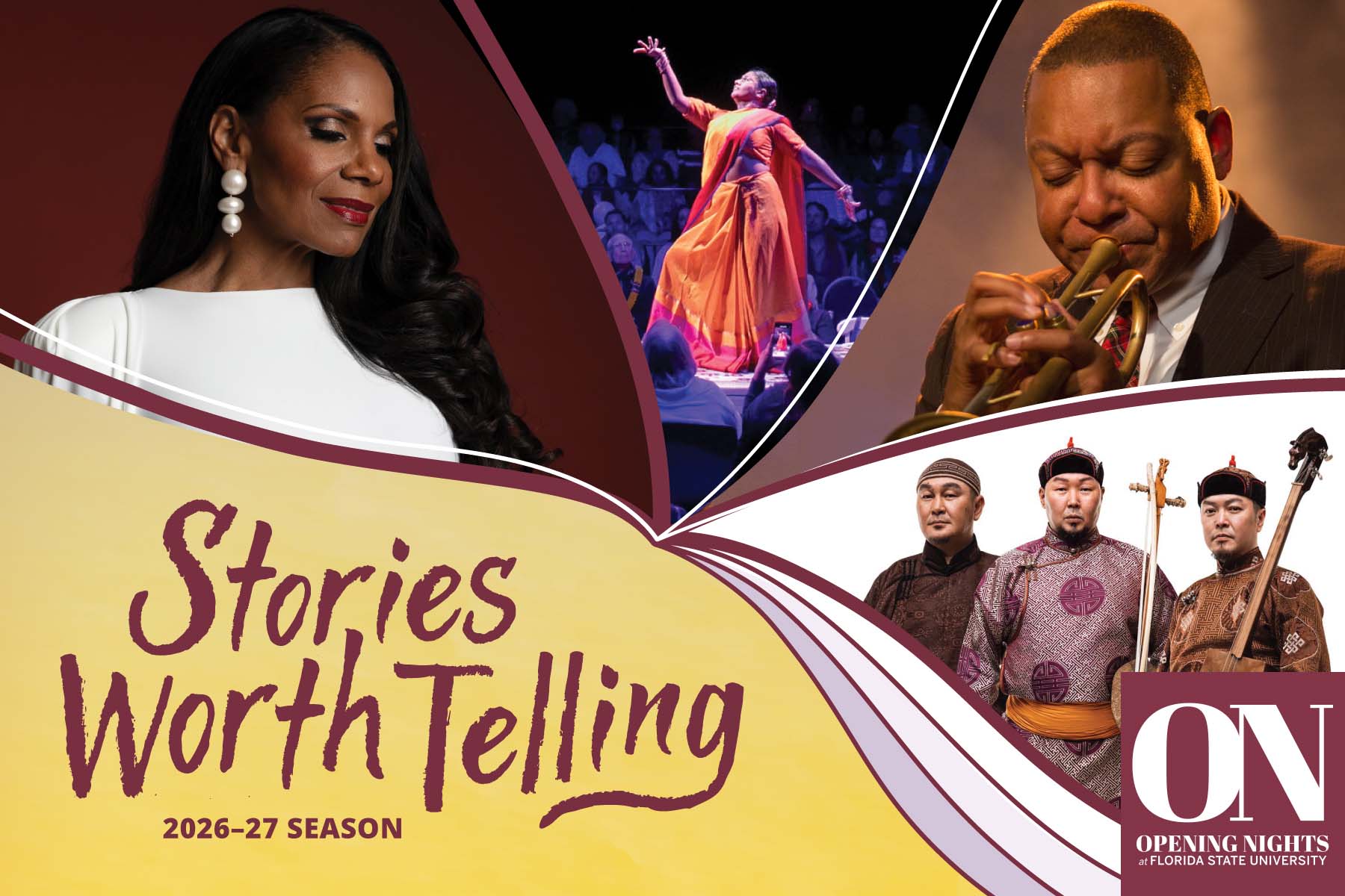 Graphic shows four acts scheduled to perform at Opening Nights.