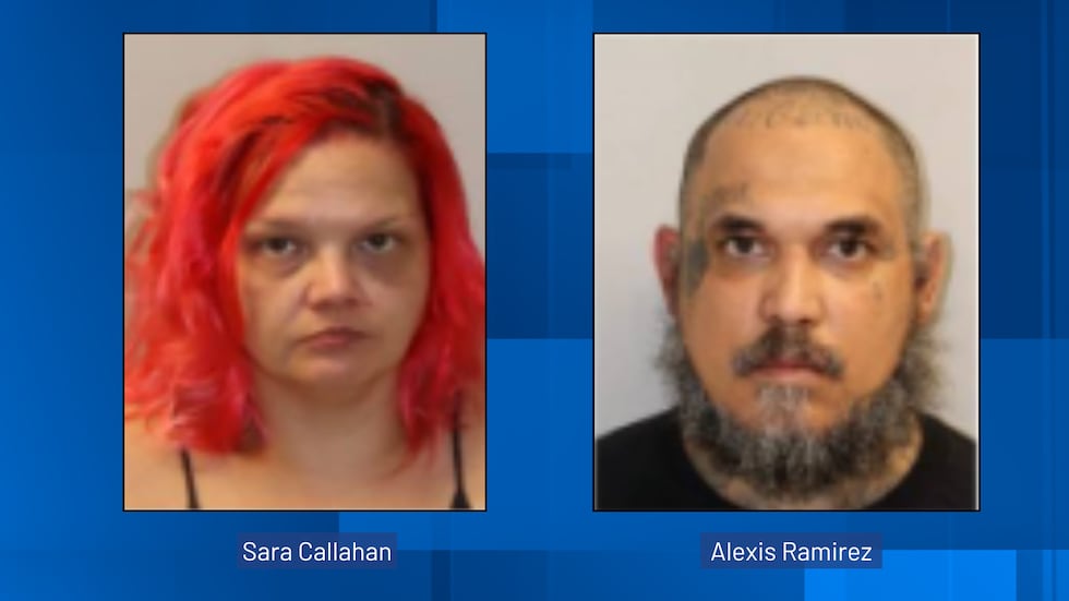 Alexis Ramirez, 40, is charged with trafficking in methamphetamine. Sara Callahan, 39, is...