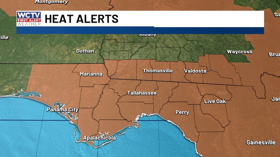 A heat advisory goes into effect this afternoon and lasting through this evening for...