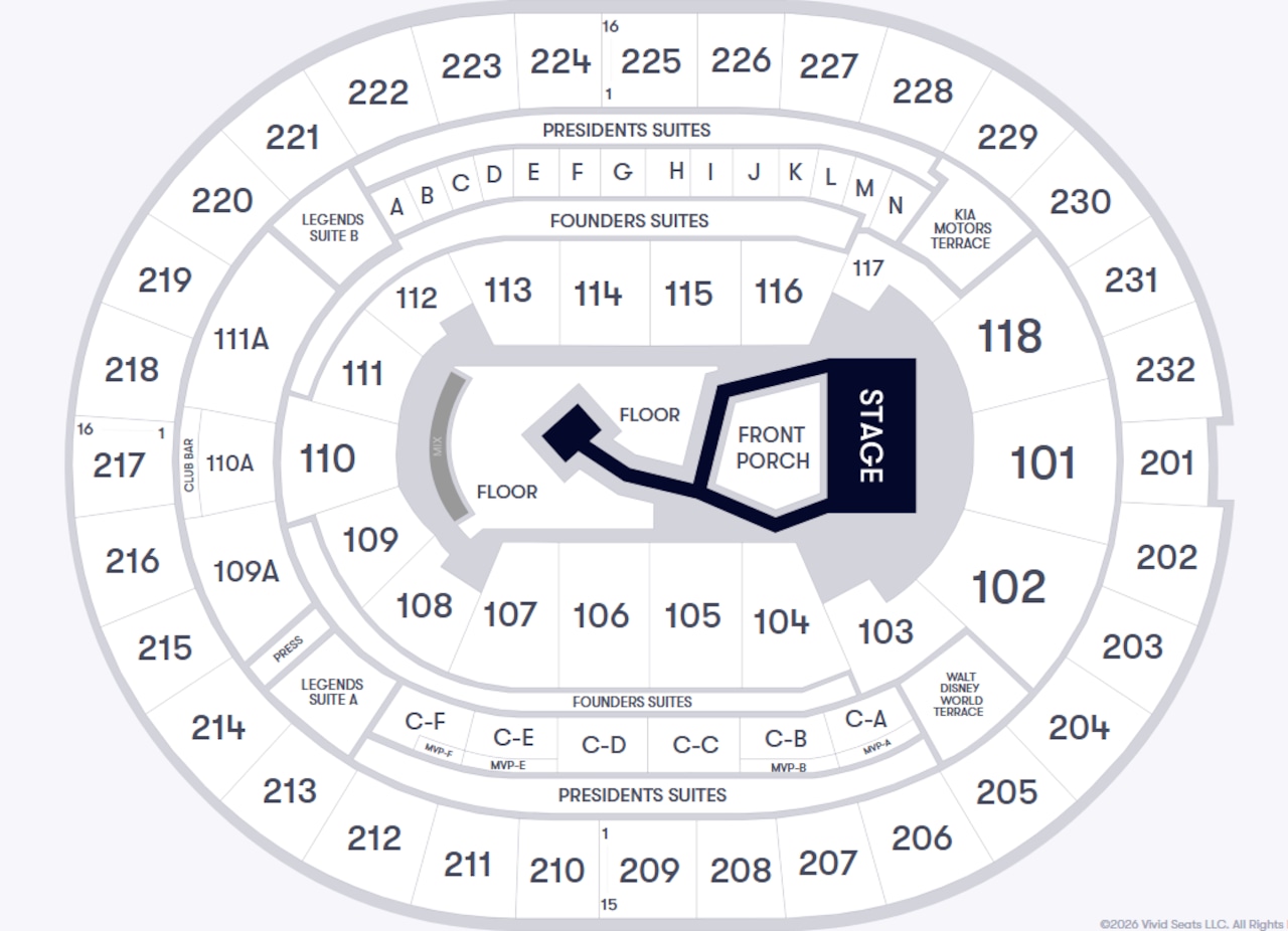 Kia Center map