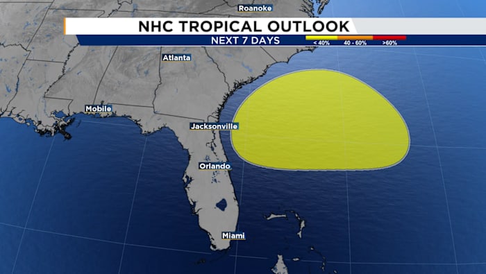 National Hurricane Center highlights area off Florida coast for possible development