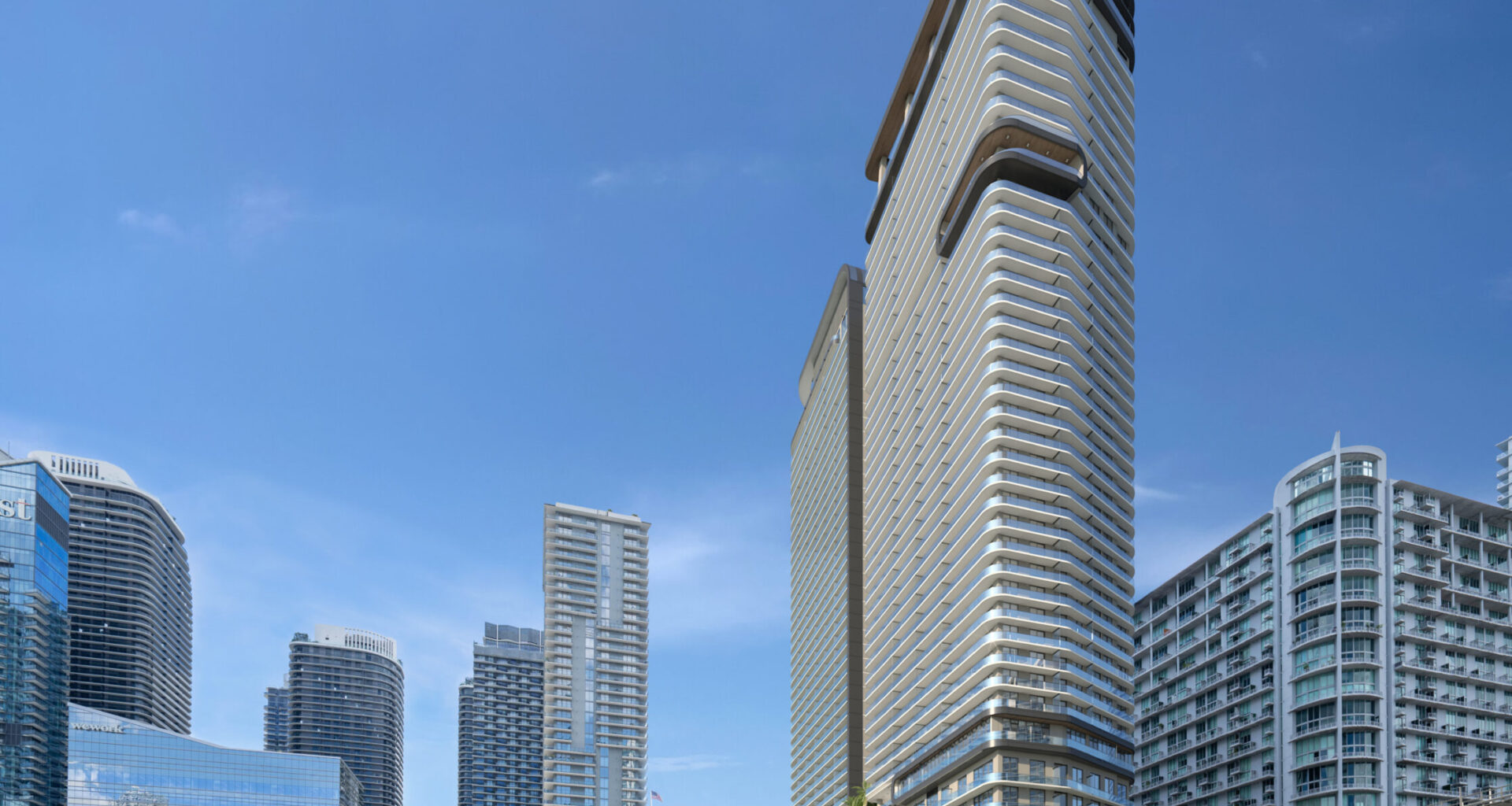LOFTY Brickell And The Standard Residences, Brickell Reach Full Architectural Height At One Brickell Riverfront