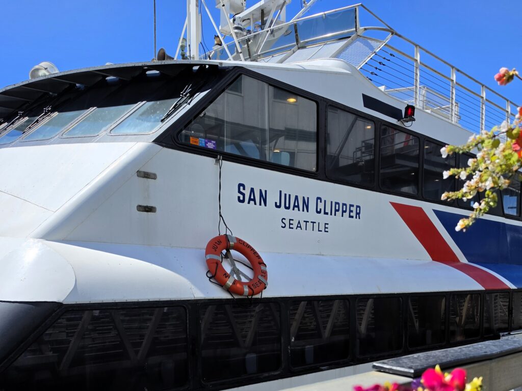 A passenger ferry in the Pacific