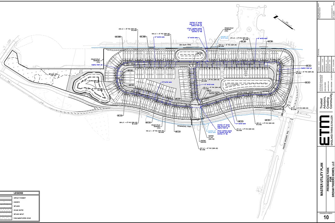 Dream Finders Homes wants to start site work for Prominence Park town homes