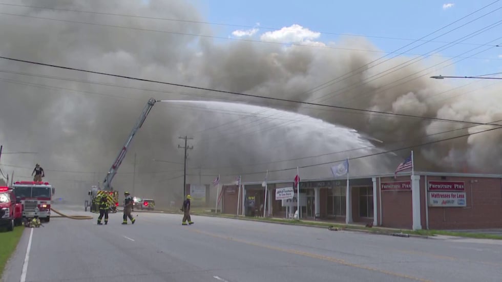 Smoke poured out of the store for hours Wednesday afternoon.
