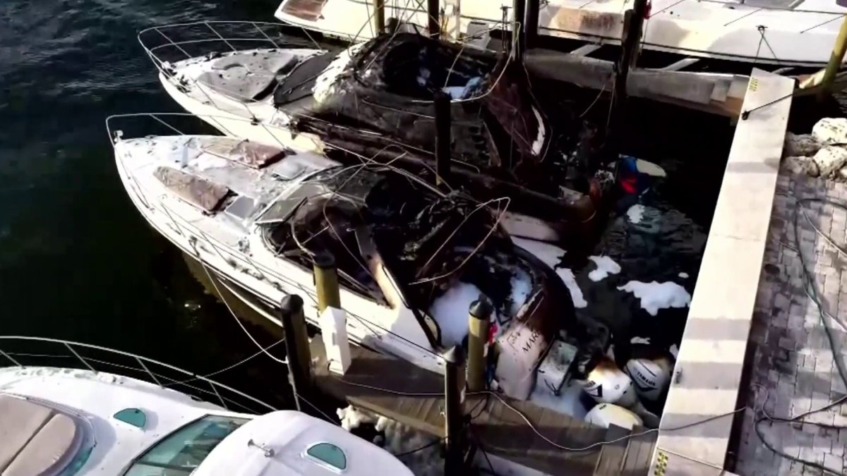 Four boats catch fire at Miami marina – NBC 6 South Florida