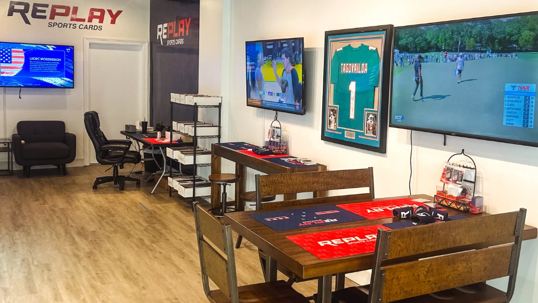 interior of a trading card store