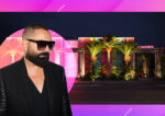 Hospitality tycoon Roman Jones and a rendering of his planned Habibi restaurant in the Miami River District