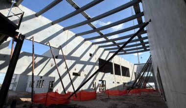Hillsborough County's new middle school has reached a construction milestone. This week, construction crews placed the final beam on the building. (Hillsborough County Schools)