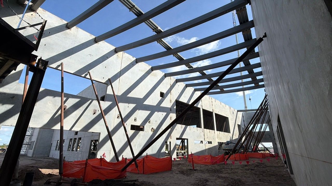 Hillsborough County's new middle school has reached a construction milestone. This week, construction crews placed the final beam on the building. (Hillsborough County Schools)