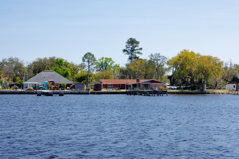 Many waterfront homes remain close to the Ribault River, putting those residents most at risk for exposure to floodwaters that carry hazardous materials. [Photo by Amanda Rosenblatt for The Florida Trib]