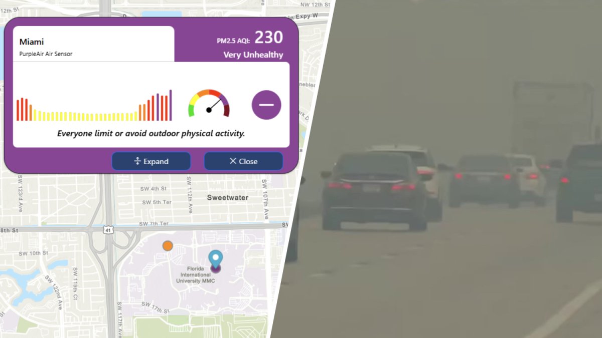 Smoke triggers alert for ‘very unhealthy’ air quality in Miami-Dade – NBC 6 South Florida