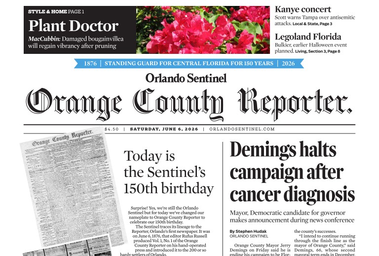Why does Orlando Sentinel nameplate look different today? – Orlando Sentinel